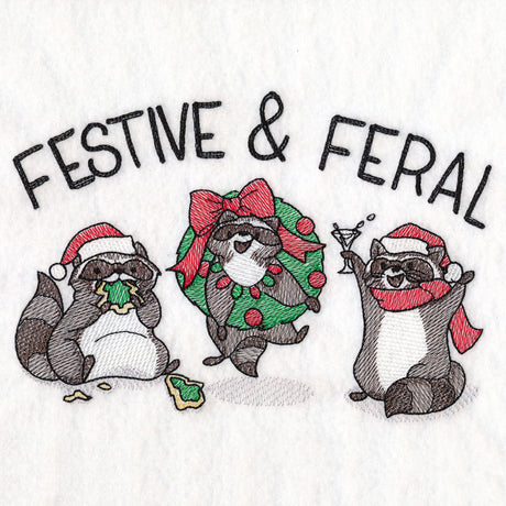 Festive & Feral Raccoons