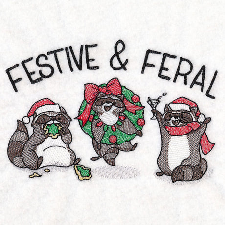 Festive & Feral Raccoons