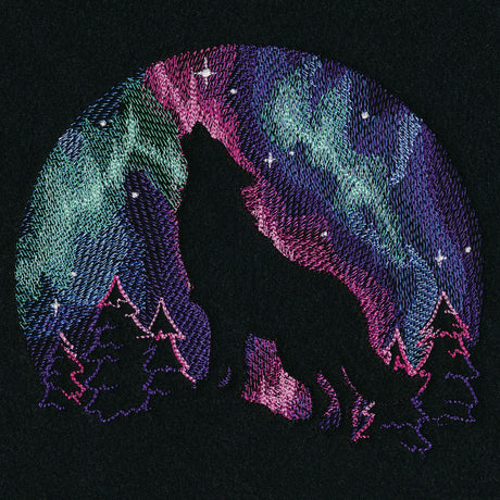 Aurora Wolf Silhouette (Embossed)