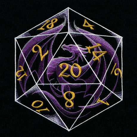 Translucent ﻿D20 Dragon