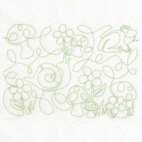 Cottagecore - Garden Friends (Edge-to-Edge Quilting)