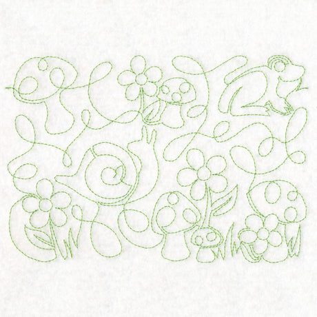 Cottagecore - Garden Friends (Edge-to-Edge Quilting)