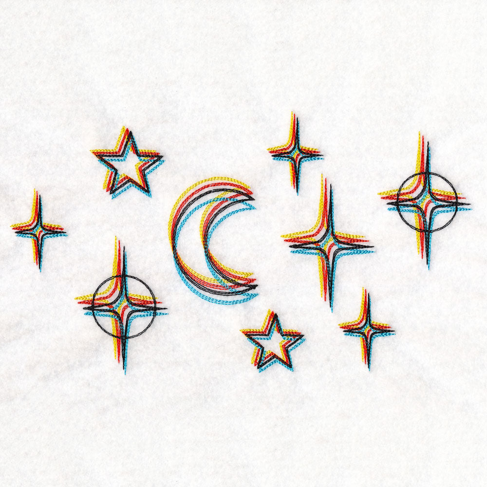 Chromatic Stars Border - Horizontal