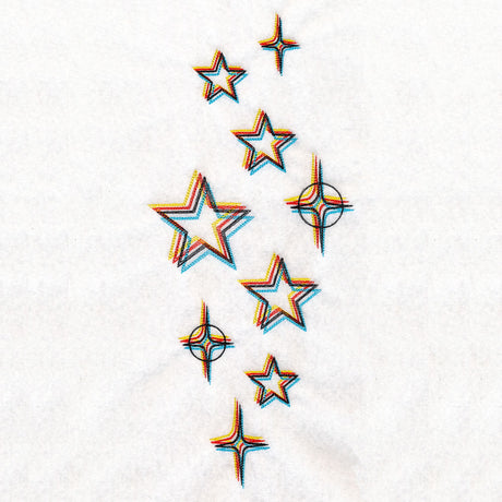 Chromatic Stars Border - Vertical