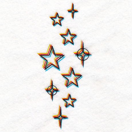 Chromatic Stars Border - Vertical