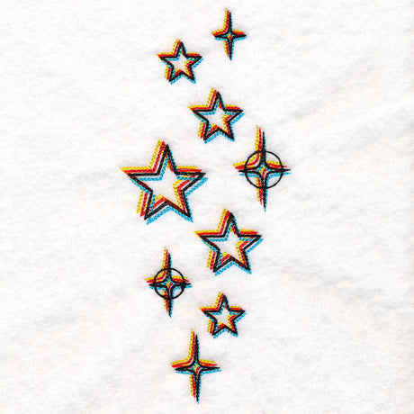 Chromatic Stars Border - Vertical