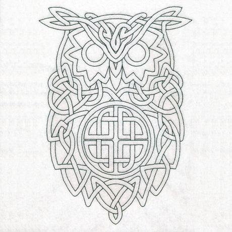Simple Celtic Knotwork Owl (Quilting)