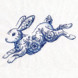Delft Blue Floral Bunny