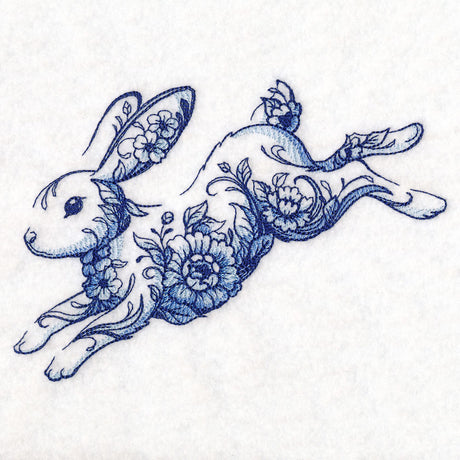 Delft Blue Floral Bunny