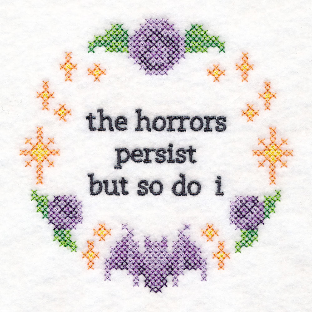 Snarky Samplers - Horrors Persist (Cross Stitch) – Urban Threads