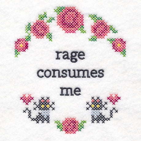Snarky Samplers - Rage Consumes Me (Cross Stitch)