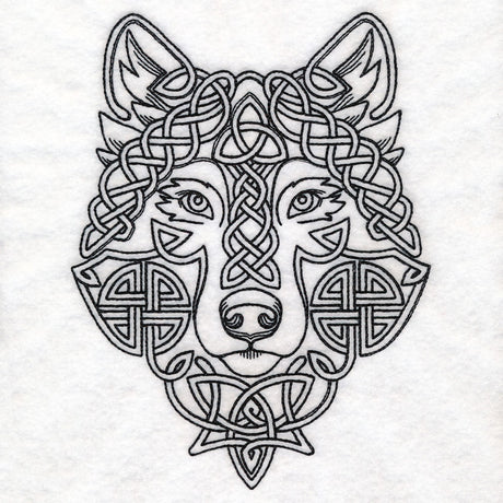 Simple Celtic Knotwork Wolf (Quilting)