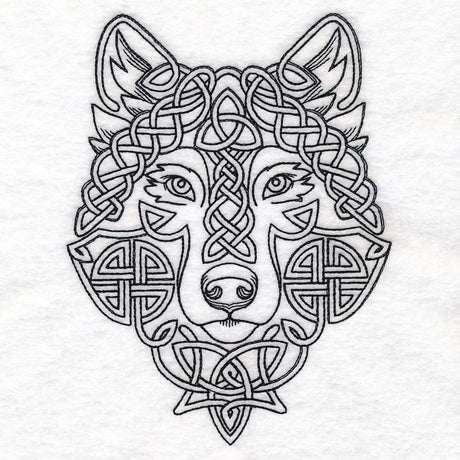 Simple Celtic Knotwork Wolf (Quilting)