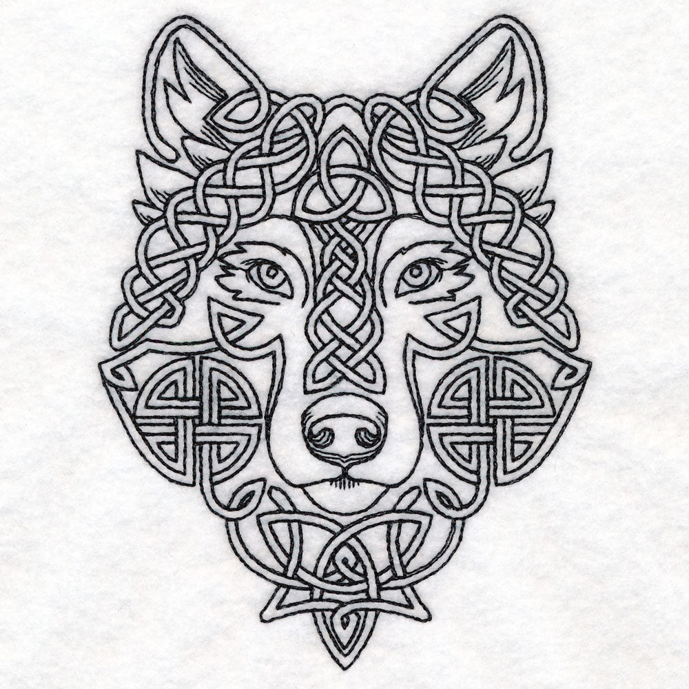 Simple Celtic Knotwork Wolf (Quilting)