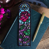 Stained Glass Rose Bookmark (Organza)