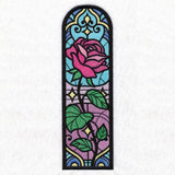 Stained Glass Rose Bookmark (Organza)
