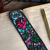 Stained Glass Rose Bookmark (Organza)