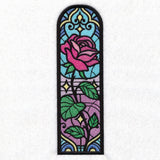 Stained Glass Rose Bookmark (Organza)