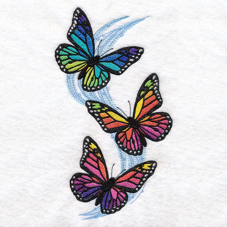 Prismatic Butterflies Trio