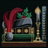 Build a Christmas Bookshelf Scene - Santa Hat