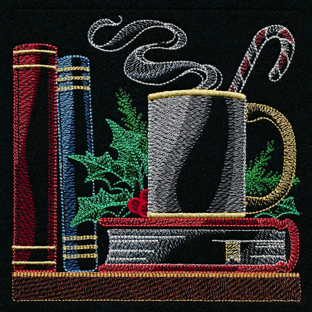 Build a Christmas Bookshelf Scene - Hot Cocoa