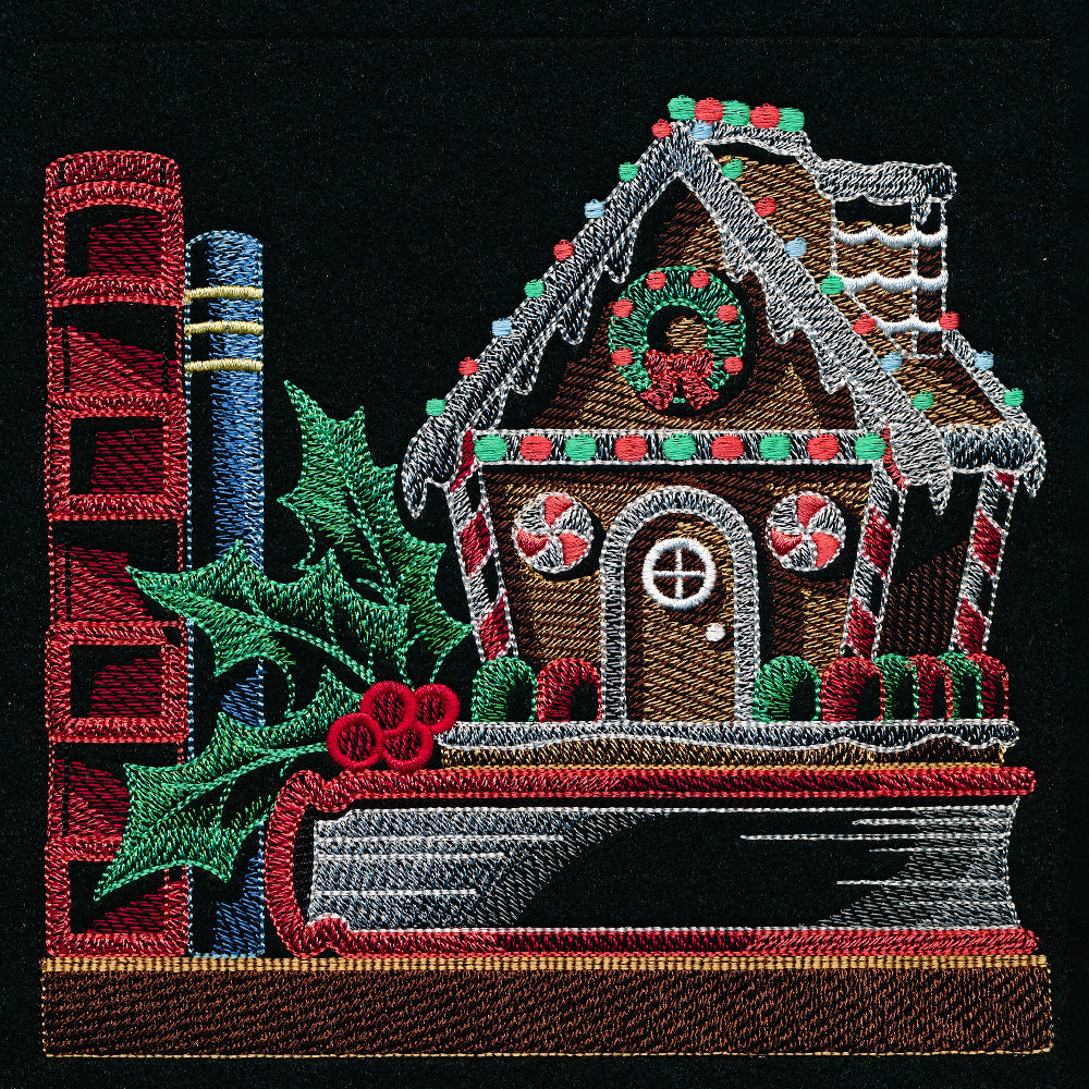 Build a Christmas Bookshelf Scene - Gingerbread House