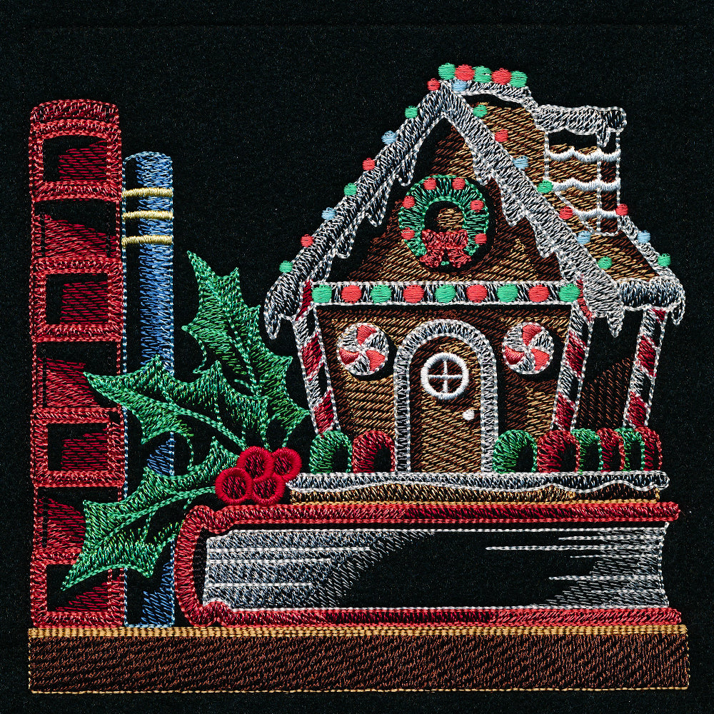 Build a Christmas Bookshelf Scene - Gingerbread House