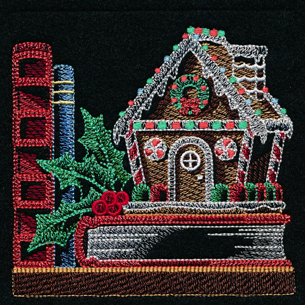 Build a Christmas Bookshelf Scene - Gingerbread House