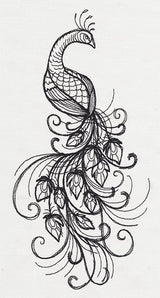 Inked Peacock