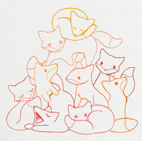 Pile o' Cute - Fox Pile