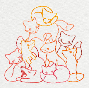 Pile o' Cute - Fox Pile