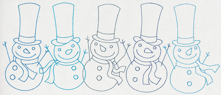 Jolly Snowman Border