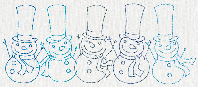 Jolly Snowman Border