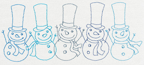 Jolly Snowman Border
