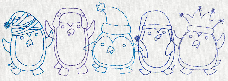 Happy Penguin Border