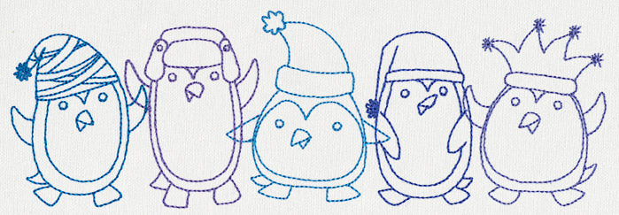 Happy Penguin Border