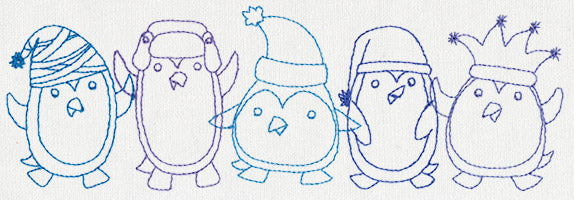 Happy Penguin Border