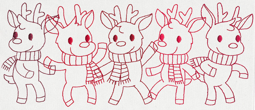 Prancing Reindeer Border