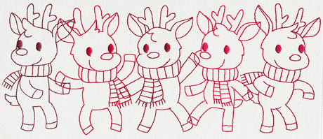 Prancing Reindeer Border