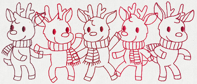 Prancing Reindeer Border