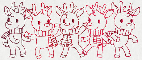 Prancing Reindeer Border