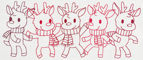 Prancing Reindeer Border