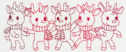 Prancing Reindeer Border