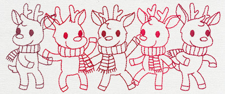 Prancing Reindeer Border