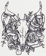 Sketched Deer Skull