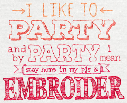 I Like to Party - Embroider