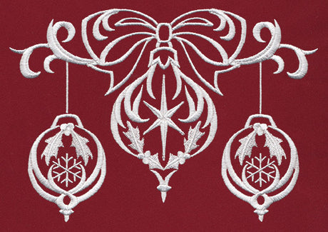 White Christmas - Draped Ornaments