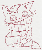 Feline Festive Outlines - Kitty Scarf