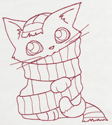 Feline Festive Outlines - Kitty Scarf