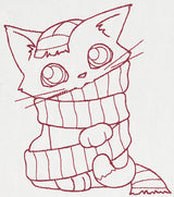 Feline Festive Outlines - Kitty Scarf